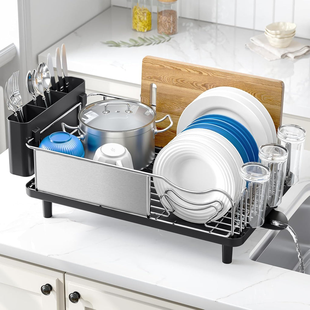 Urackify Stainless Steel Dish Drying Rack for Kitchen Counter, 16.9" x12.4"